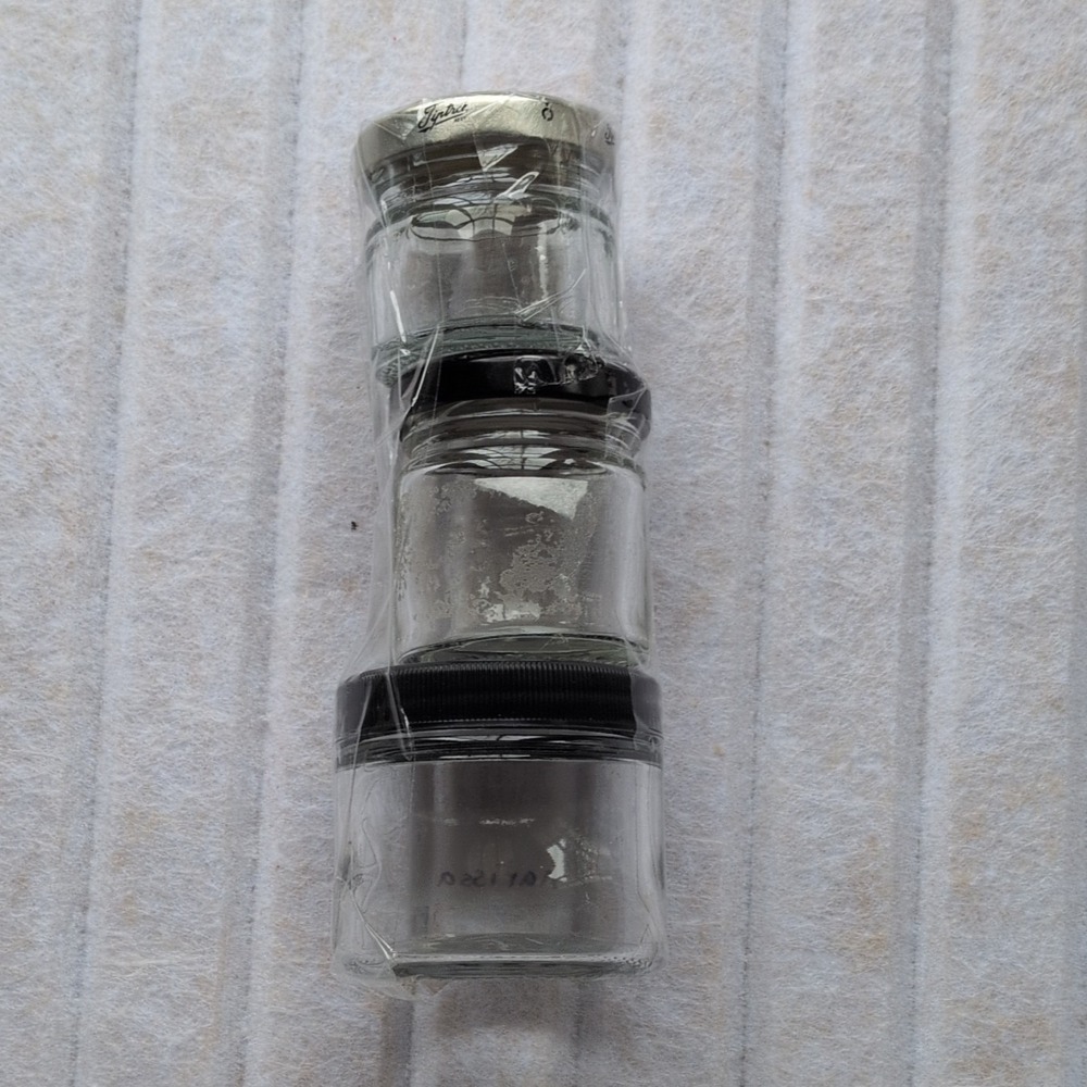 TipTree Clear Glass Collectible Jar with Metal Lid